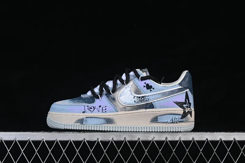 All categories Nk Air Force 1 Air Force series Nk Air Force 1 Low Air Force low-top Nike Air Force 1'07 Low "Midnight Starburst" Hand-painted graffiti Dark Night Starburst Air Force 1 low-top casual sneakers ZB2121-120